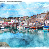 Buy canvas prints of Padstow in Cornwall Painting by Helen Hotson