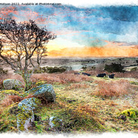 Buy canvas prints of Moorland Watercolor Painting by Helen Hotson