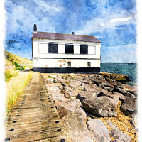 Buy canvas prints of House on the Beach by Helen Hotson
