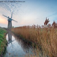Buy canvas prints of Sunrise over St Benet's Mill  by Helen Hotson