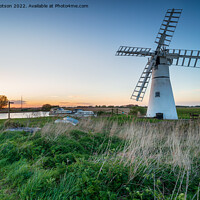 Buy canvas prints of Sunset at Thurne Windmill  by Helen Hotson