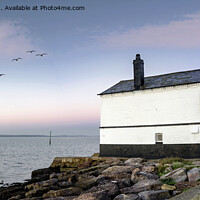 Buy canvas prints of Old House on the Beach by Helen Hotson