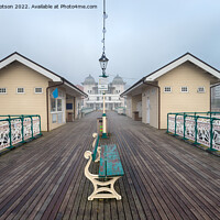 Buy canvas prints of Foggy Weather at Penarth Pier by Helen Hotson