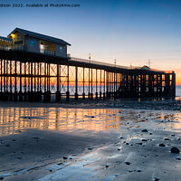 Buy canvas prints of Sunrise at Penarth Pier in Wales by Helen Hotson
