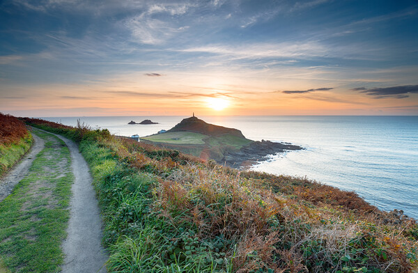 Sunset over Cape Cornwall Picture Board by Helen Hotson