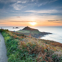 Buy canvas prints of Sunset over Cape Cornwall by Helen Hotson