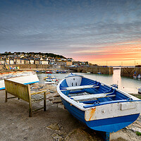 Buy canvas prints of Sunrise at Mousehole in Cornwall by Helen Hotson