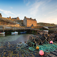 Buy canvas prints of Keiss Harbour in Scotland by Helen Hotson