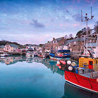 Buy canvas prints of Sunrise Over Padstow Harbour by Helen Hotson