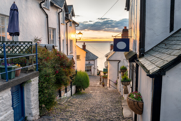 Cobbled Streets at Clovelly Picture Board by Helen Hotson