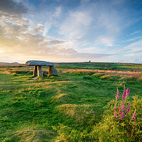 Buy canvas prints of Sumer at Lanyon Quoit in Cornwall by Helen Hotson