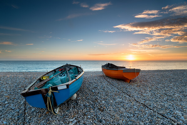 Sunset on Chesil Beach Picture Board by Helen Hotson