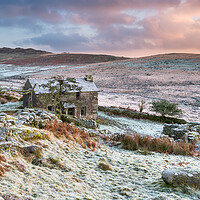 Buy canvas prints of Winter Sunrise over Brown Willy by Helen Hotson