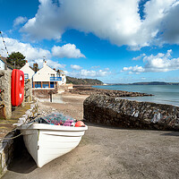 Buy canvas prints of Kingsand in Cornwall by Helen Hotson
