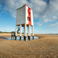 Buy canvas prints of Burnham-on-Sea Low lighthouse by Helen Hotson
