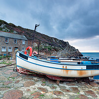 Buy canvas prints of Penberth Cove in Cornwall by Helen Hotson