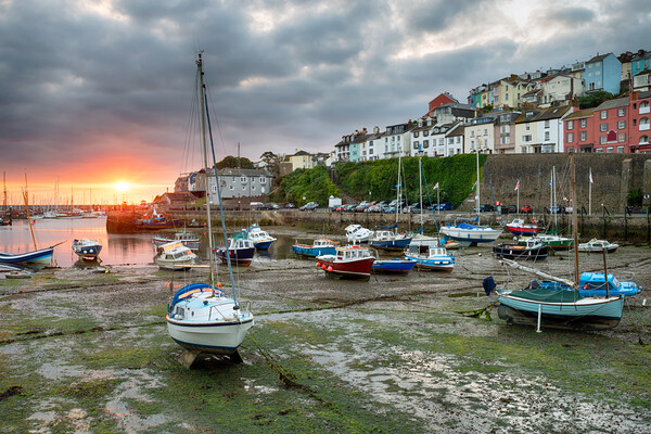 Stunning Sunrise over Brixham Picture Board by Helen Hotson