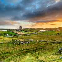 Buy canvas prints of Sunset over Rodel on the Isle of Harris by Helen Hotson