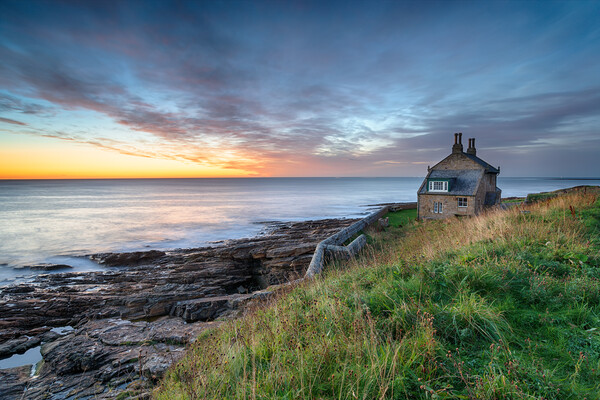 Dawn at Howick in Northumberland Picture Board by Helen Hotson