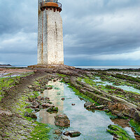 Buy canvas prints of Sotherness Lighthouse in Galloway by Helen Hotson