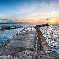 Buy canvas prints of Sunset at Burghead by Helen Hotson