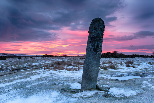 Red Sky over Bodmin Moor Picture Board by Helen Hotson