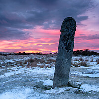 Buy canvas prints of Red Sky over Bodmin Moor by Helen Hotson