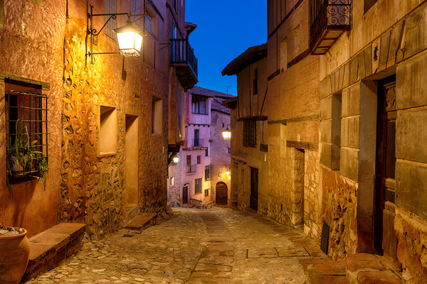 Cobbled streets and stunning Medieval houses at Albarracin Picture Board by Helen Hotson