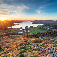 Buy canvas prints of Loughrigg Fell in the Lake District by Helen Hotson