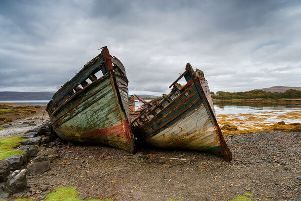 Abandoned Boats on the Isle of Mull Picture Board by Helen Hotson