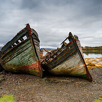 Buy canvas prints of Abandoned Boats on the Isle of Mull by Helen Hotson