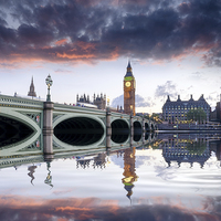 Buy canvas prints of London at Dusk by Helen Hotson