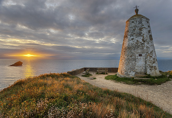 Sunset on Lighthouse Hill Picture Board by Helen Hotson