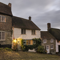 Buy canvas prints of Gold Hill in Shaftesbury by Helen Hotson