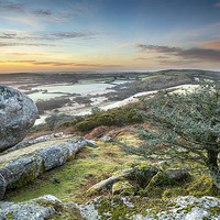 Buy canvas prints of Frosty Morning at Helman Tor in Cornwall by Helen Hotson