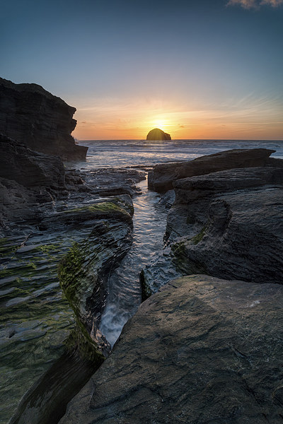 Trebarwith Strand Picture Board by Helen Hotson