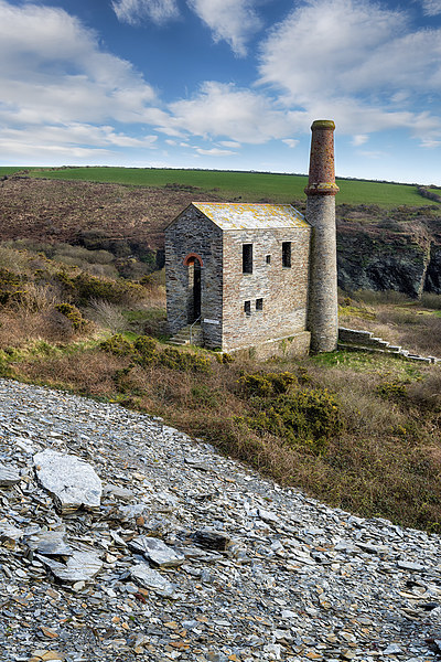 Cornish Engine House Picture Board by Helen Hotson