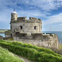 Buy canvas prints of St Mawes Castle by Helen Hotson