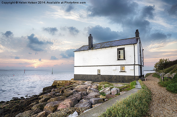 Cottage on the Sea Shore Picture Board by Helen Hotson