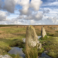 Buy canvas prints of The Stannon Stone Circle by Helen Hotson