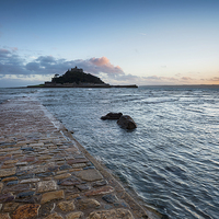 Buy canvas prints of Sunset at Marazion by Helen Hotson