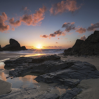 Buy canvas prints of Porthcothan Bay by Helen Hotson