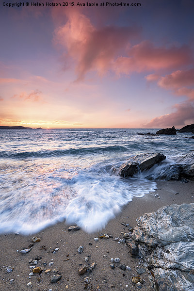Sunset at Little Fistral Beach Picture Board by Helen Hotson
