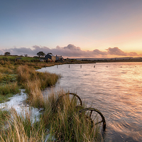 Buy canvas prints of Sunrise at Dozmary Pool by Helen Hotson
