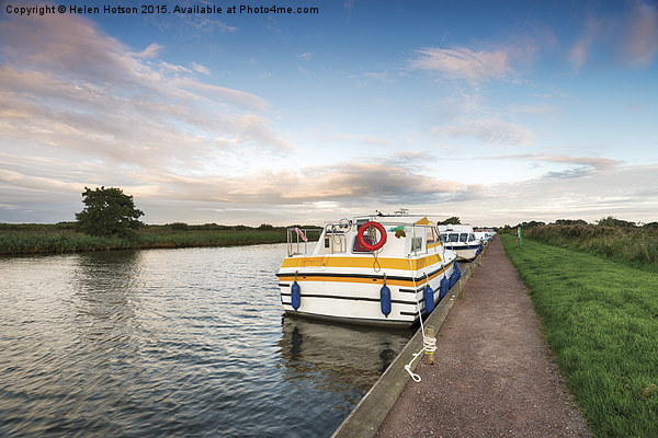 Boats on the River Bure Picture Board by Helen Hotson