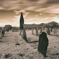 Buy canvas prints of Infrared Churchyard by Helen Hotson