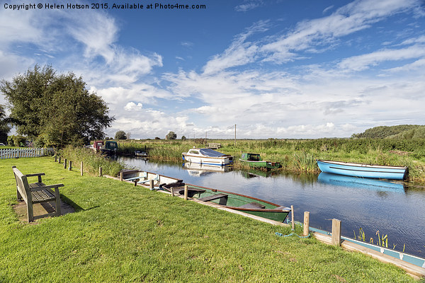 The River Thurne on the Norfolk Broads Picture Board by Helen Hotson