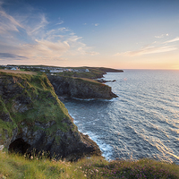 Buy canvas prints of Sunset at Port Gaverne by Helen Hotson