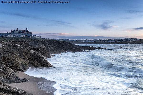 Stormy Seas at Newquay Picture Board by Helen Hotson