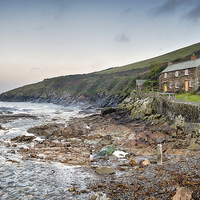 Buy canvas prints of Winter on the Cornish Coast by Helen Hotson